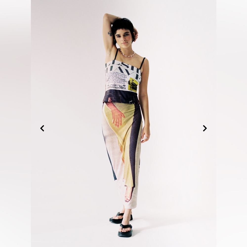 ELLISS Handsy Ankle Skirt Multicolor Double Pattern Sizw Medium NWT Brand New - Picture 6 of 14